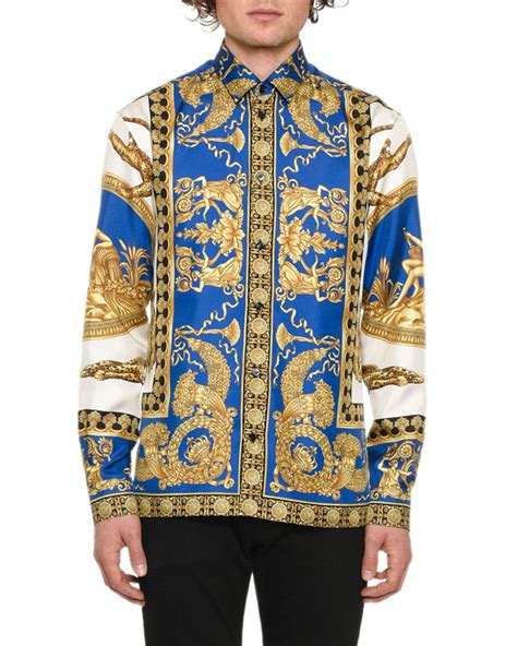 new versace mens shirts|Versace fitted shirts for men.